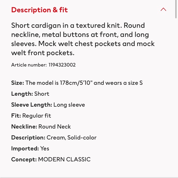 H&M Lady Jacket Cardigan Sweater Gold Buttons NWT SOLD OUT - Picture 8 of 10